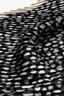 Bandana plissada estampada em dois tons