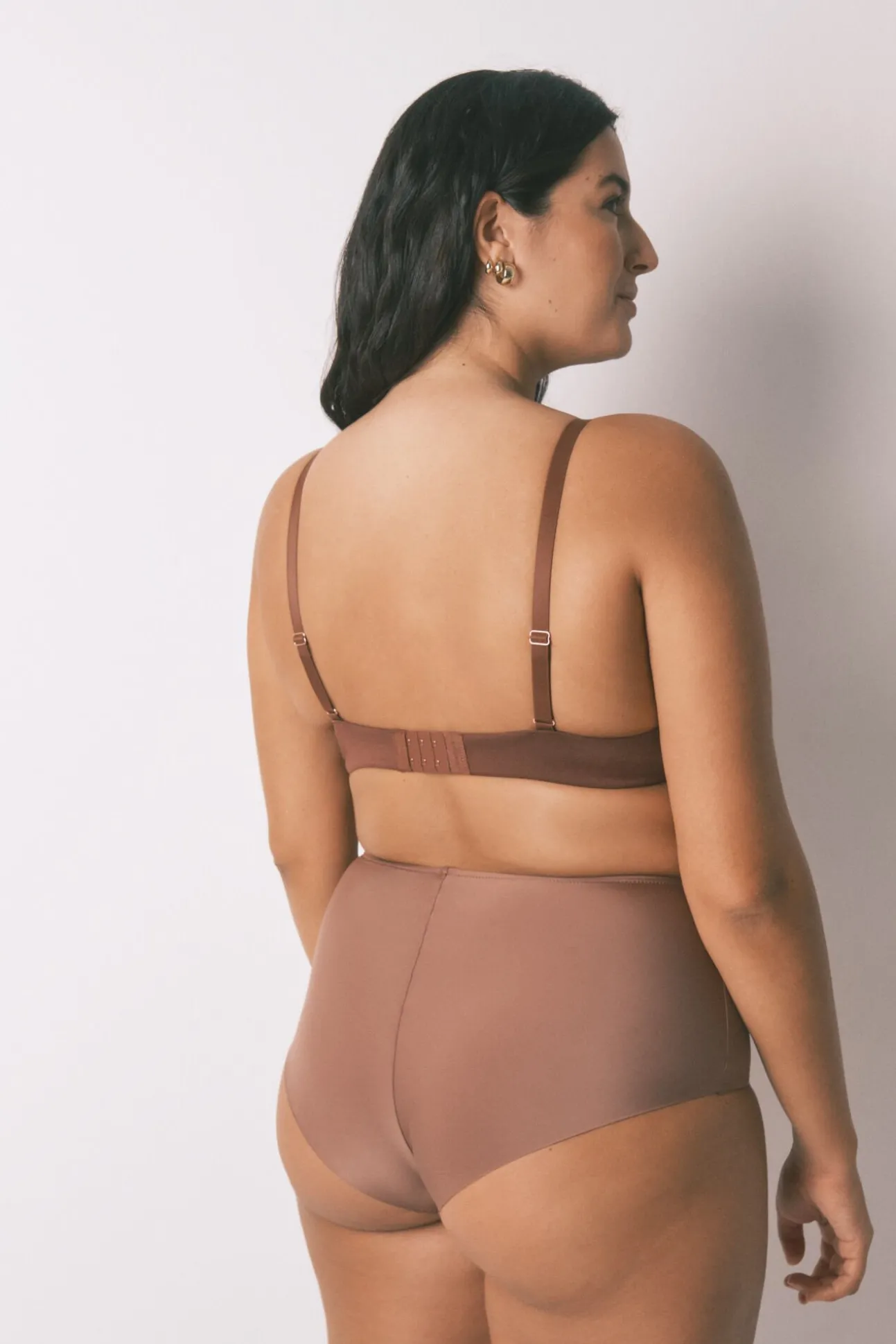 BEAUTIFUL soutien clássico de renda marrom