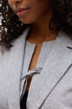 Blazer aberto com lapela