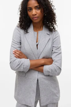 Blazer aberto com lapela