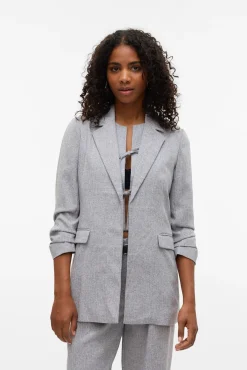 Blazer aberto com lapela
