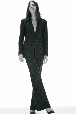 Blazer ajustado com lantejoulas