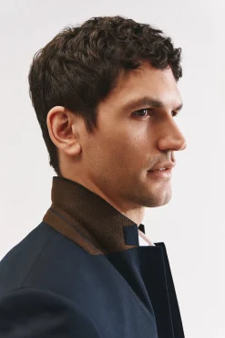 Blazer azul-marinho slim fit