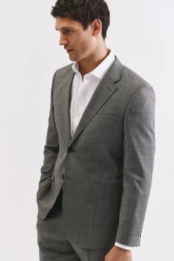 Blazer cinza estruturado slim fit