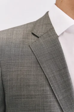 Blazer cinza estruturado slim fit