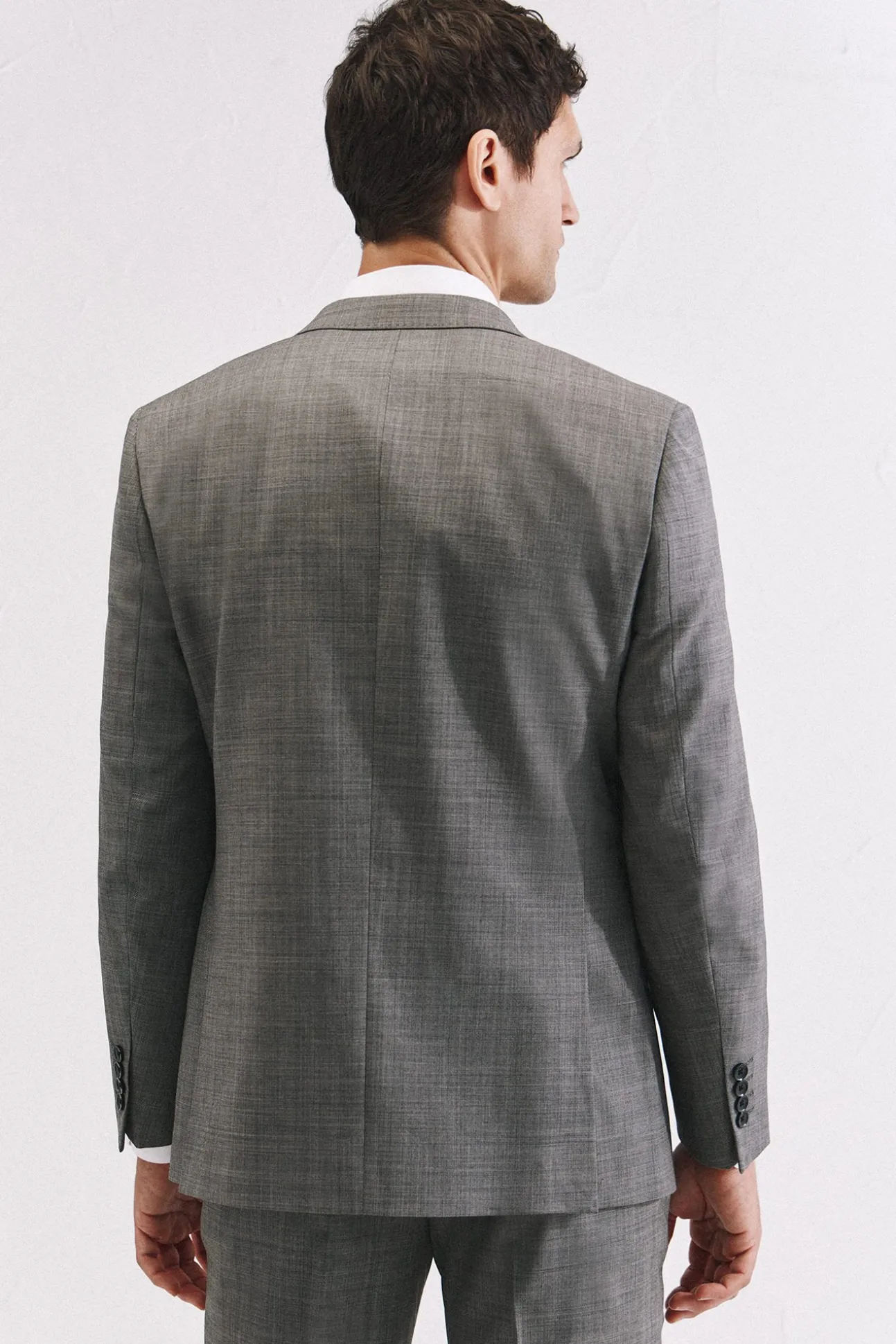 Blazer cinza estruturado slim fit
