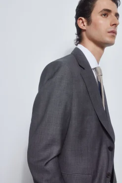 Blazer cinzento bi-stretch slim