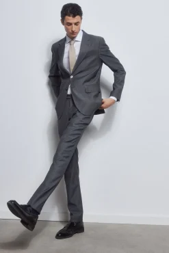 Blazer cinzento bi-stretch slim
