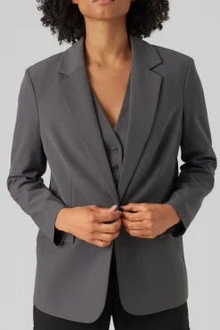 Blazer clássico corte reto