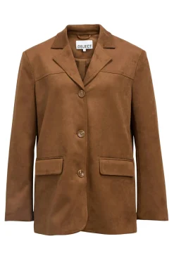 Blazer com efeito camurça