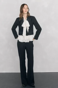 Blazer curto preto