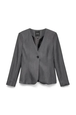 Blazer de gola comprida com decote em MANGA