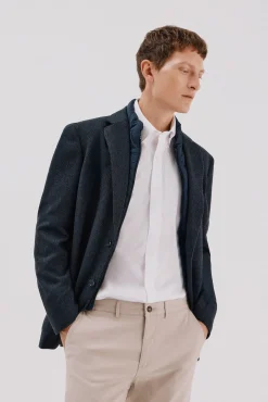 Blazer de lã com vistas removíveis