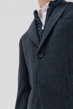 Blazer de lã com vistas removíveis