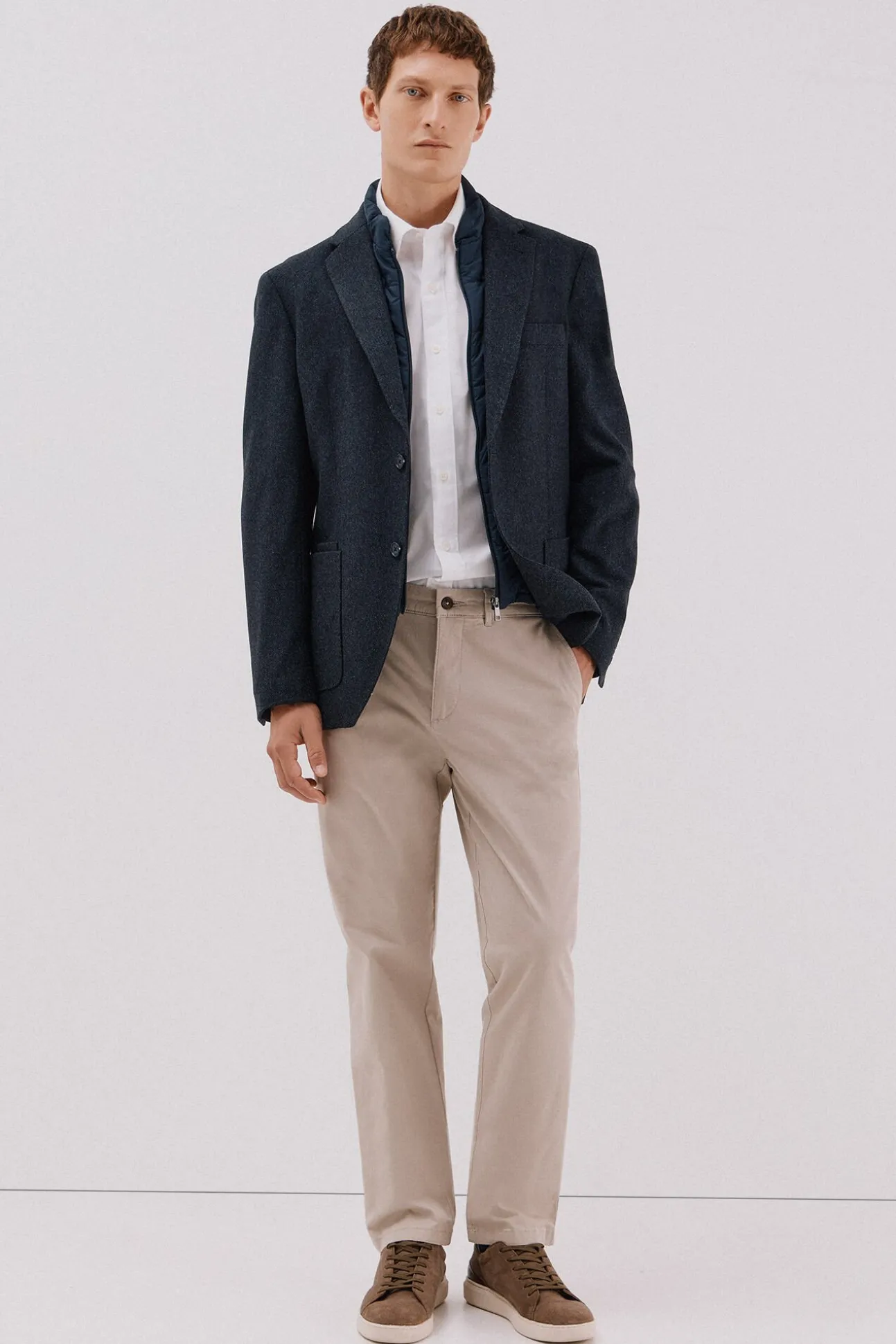 Blazer de lã com vistas removíveis