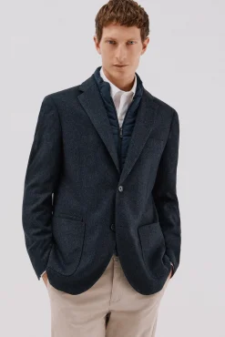 Blazer de lã com vistas removíveis
