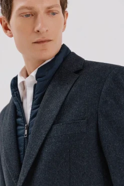 Blazer de lã com vistas removíveis