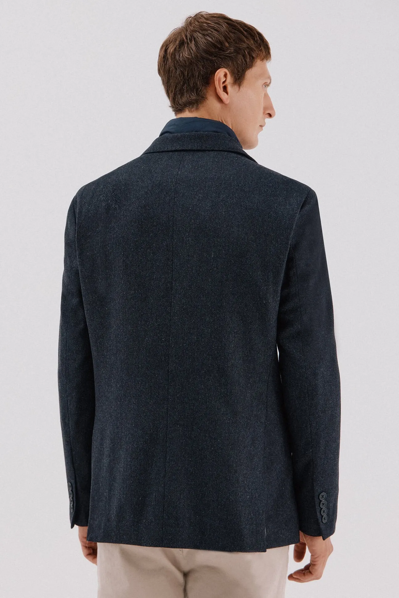 Blazer de lã com vistas removíveis