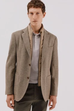 Blazer de lã com vistas removíveis
