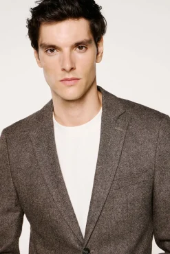 Blazer de lã slim fit