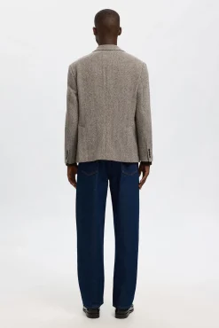 Blazer de lã trespassado
