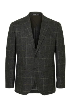 Blazer de lã xadrez