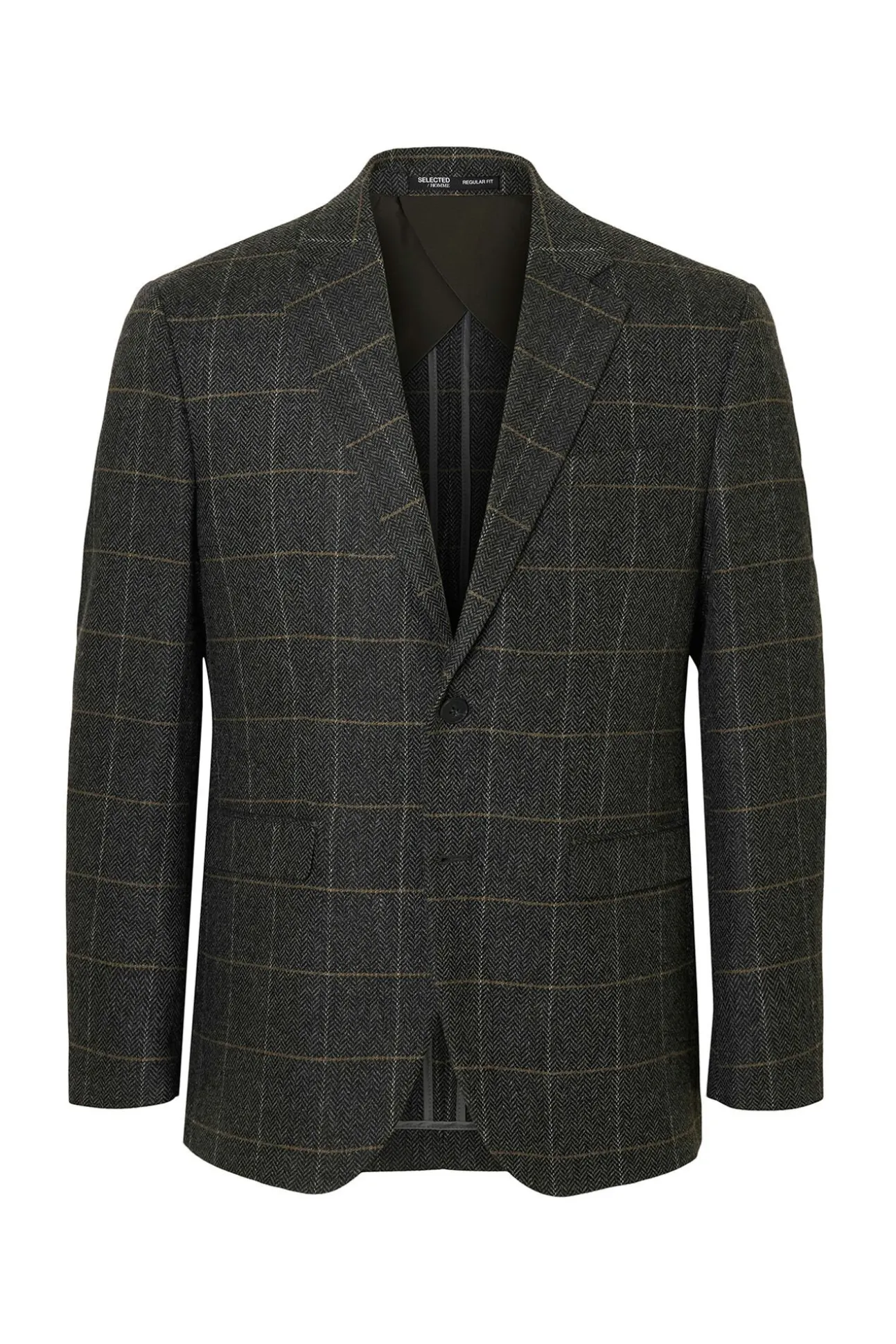 Blazer de lã xadrez