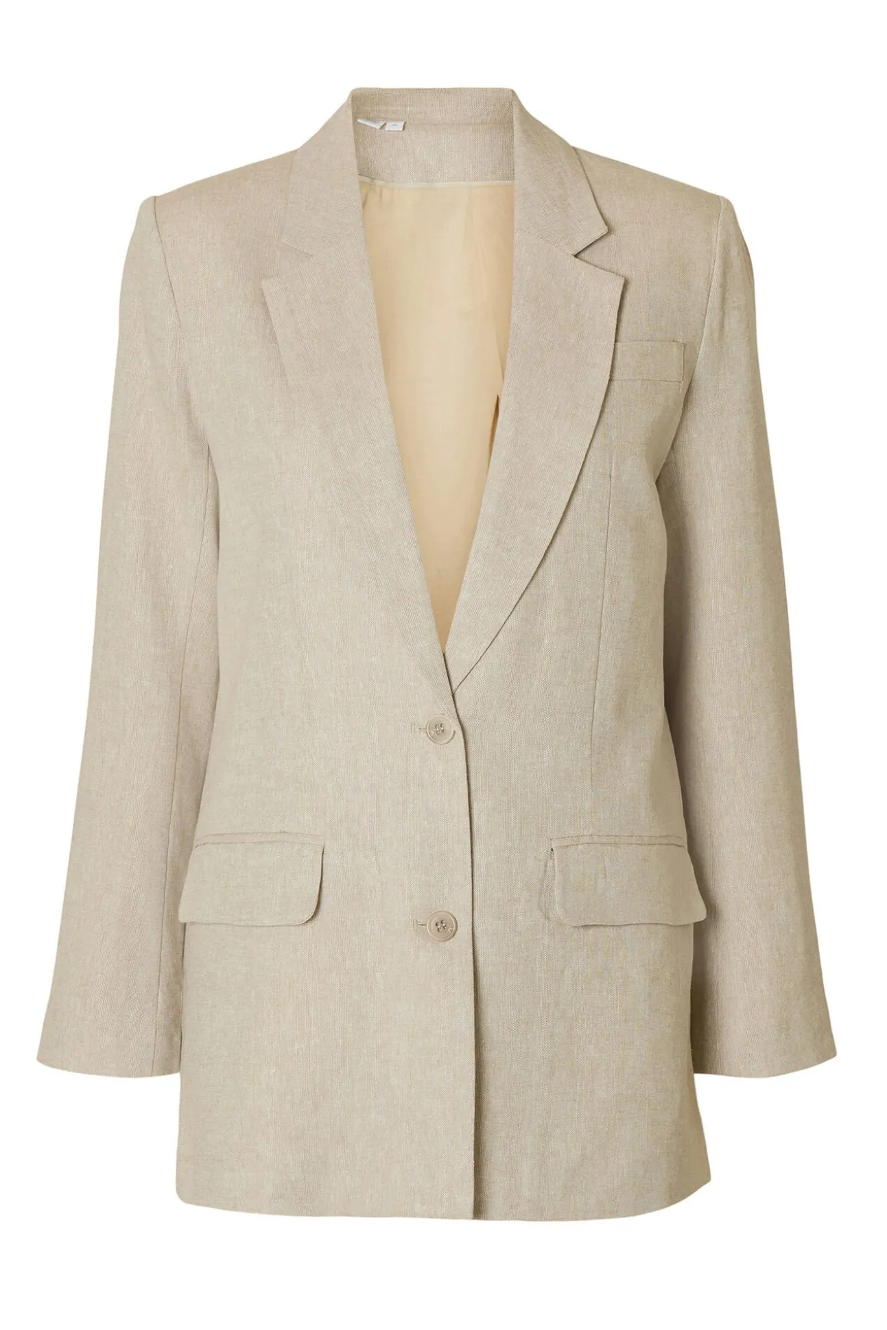 Blazer de linho com ajuste relaxado