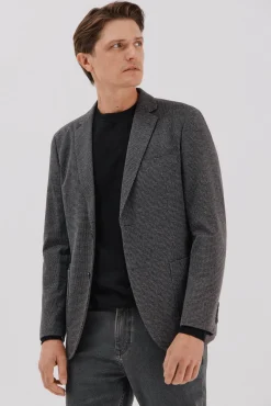 Blazer de malha pied-de-poule