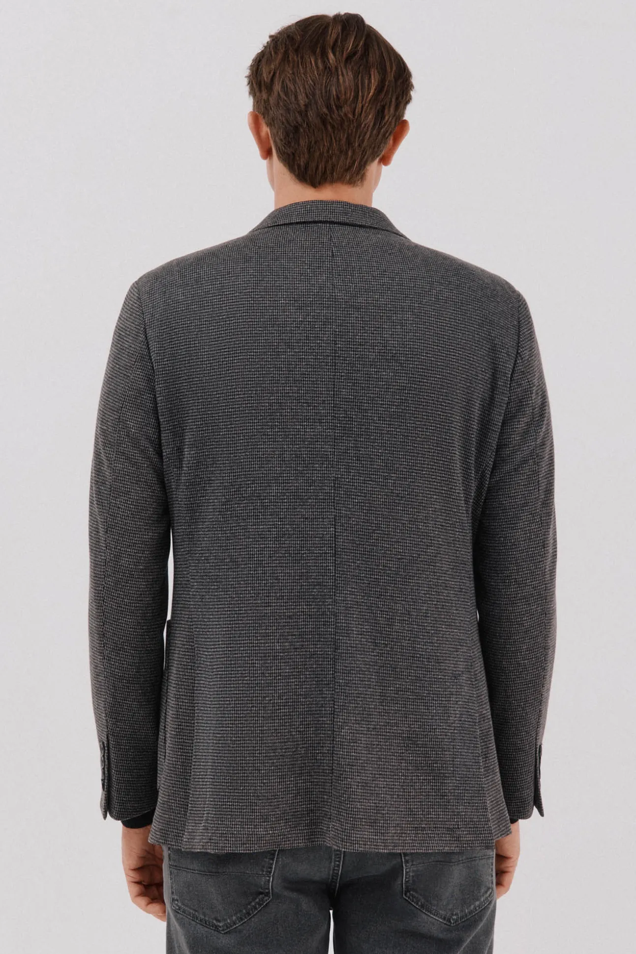 Blazer de malha pied-de-poule