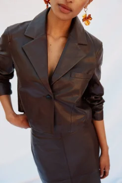 Blazer de pele