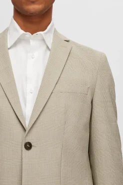 Blazer de xadrez Slim Fit confecionado com materiais reciclados