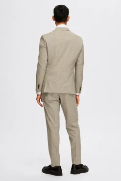 Blazer de xadrez Slim Fit confecionado com materiais reciclados