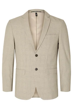 Blazer de xadrez Slim Fit confecionado com materiais reciclados