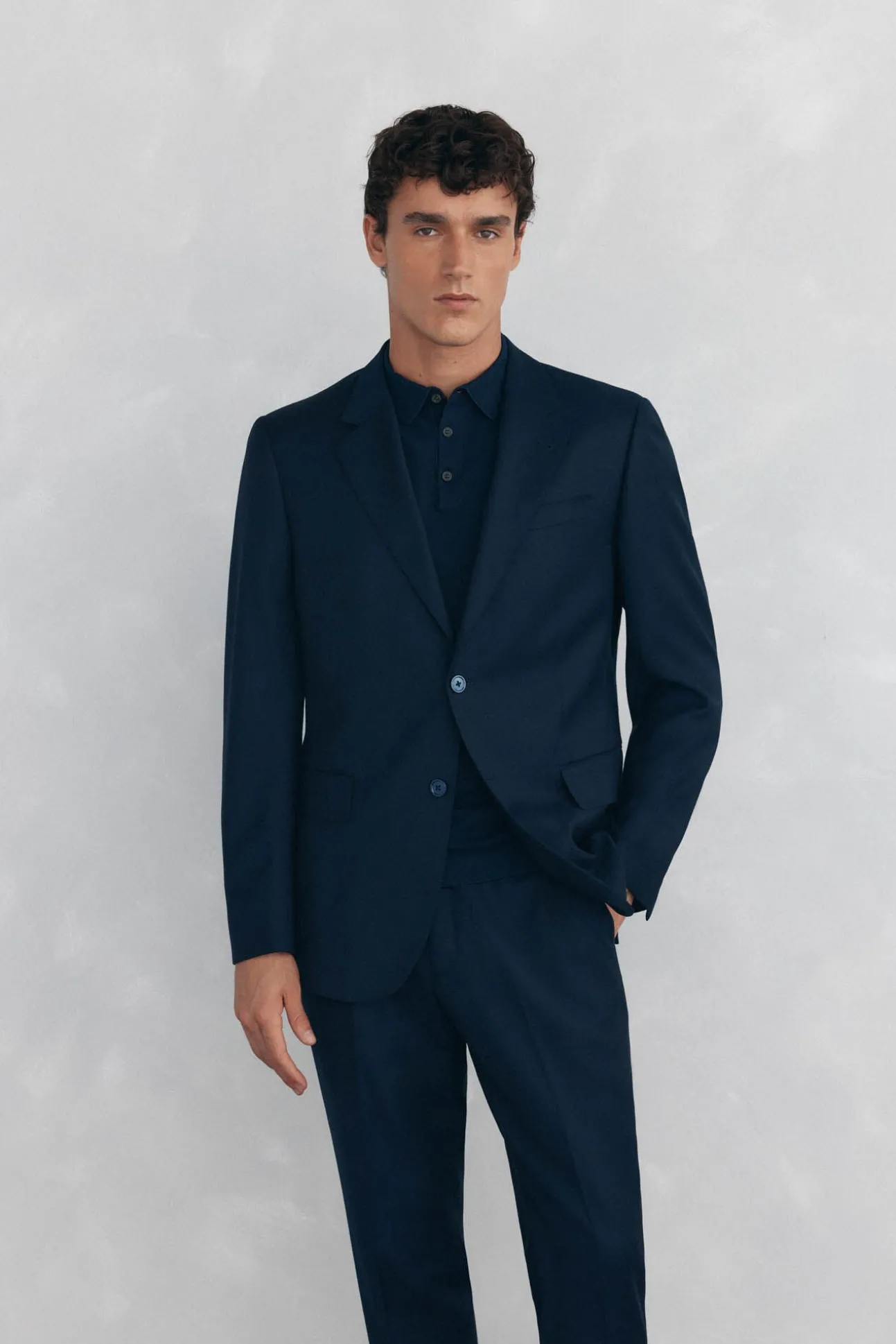 Blazer estilo olho de pássaro com dois elásticos e corte slim