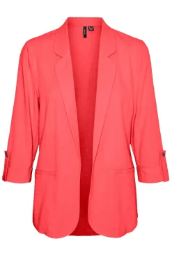 Blazer feminino aberto com lapela
