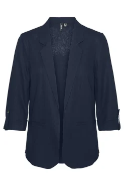 Blazer feminino aberto com lapela