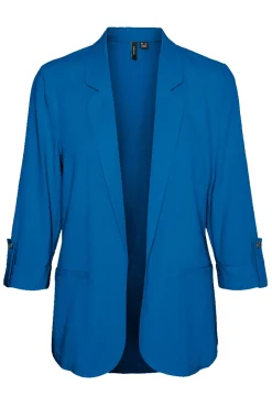 Blazer feminino aberto com lapela