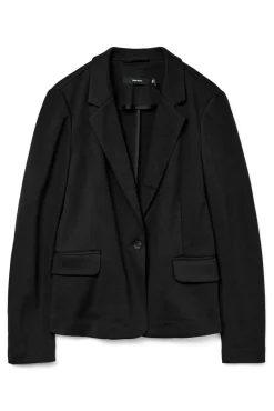 Blazer feminino de manga comprida com bolsos