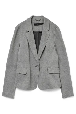 Blazer feminino de manga comprida com bolsos