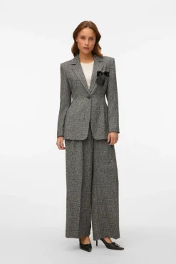 Blazer longo com efeito marmorizado
