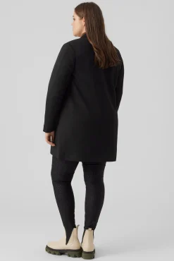 Blazer manga comprida com bolsos plus size