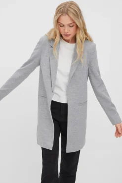 Blazer manga comprida com bolsos