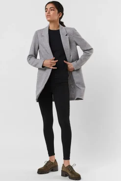 Blazer manga comprida com bolsos