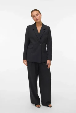 Blazer regular com efeito mesclado
