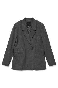 Blazer regular com efeito mesclado
