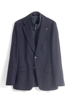 Blazer slim com gola removível