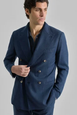 Blazer trespassado efeito linho