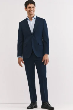 Blazer xadrez azul slim fit