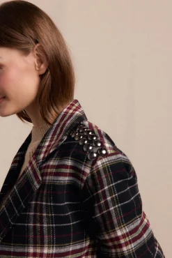 Blazer xadrez com tachas